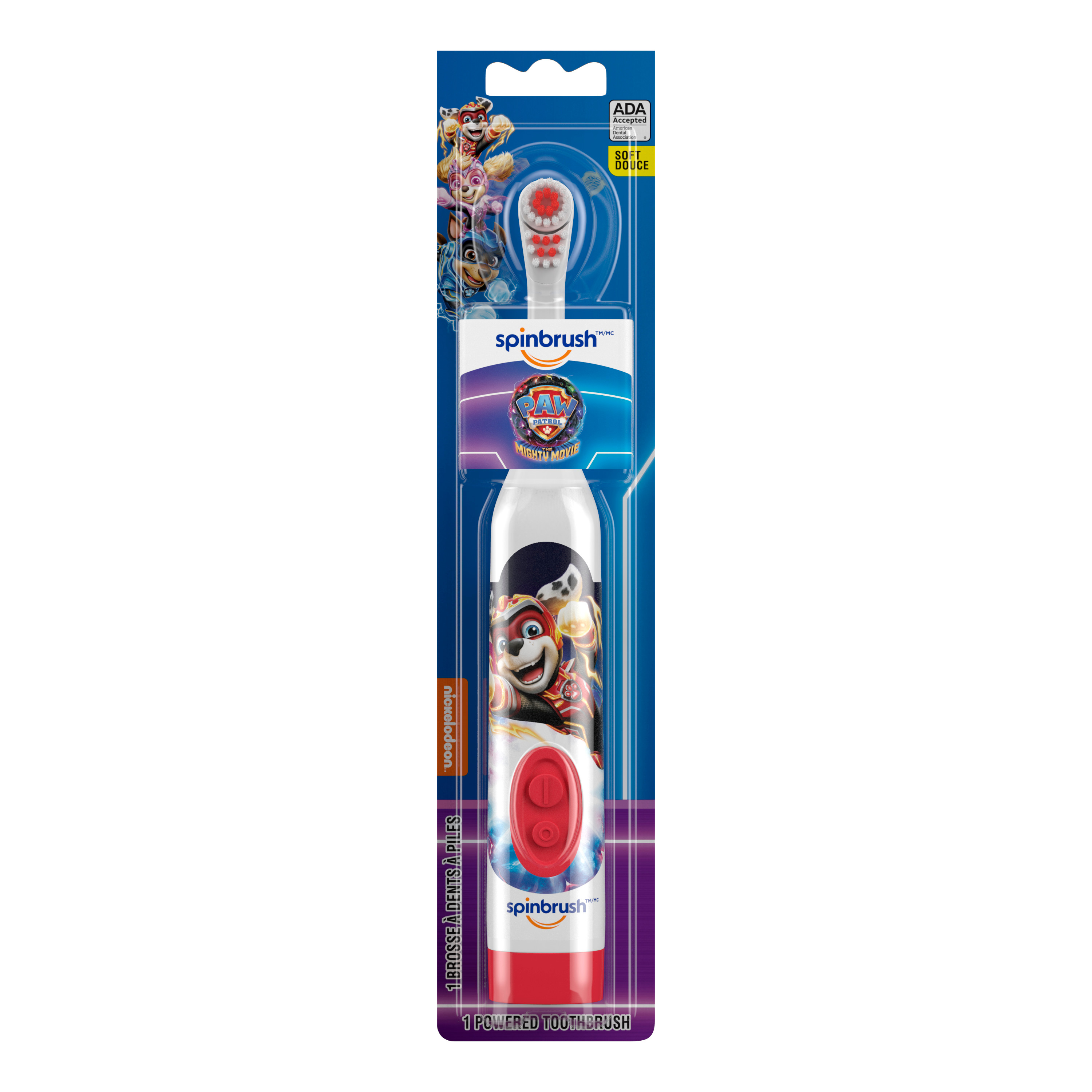 PAW Patrol Spinbrush Kids Battery-Powered Toothbrush, Soft Bristles, Ages 3+, Character May Vary - image 5 of 7