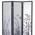 thumbnail image 2 of JERFIT 3-Panel Room Divider Privacy Screen with Botanical Floral Pattern, Black Wood Accent for Living Room, Bedroom, Office, 2 of 3