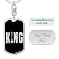 thumbnail image 2 of Chess Fan King Keychain Dog Tag Stainless Steel or 18k Gold, 2 of 8