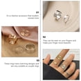 thumbnail image 3 of Miangastore Colorful Rings Zinc Alloy 4 Pairs 0.8x0.8x0.4in, 3 of 9