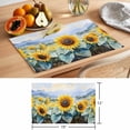 thumbnail image 6 of Summer Sunflowers Placemats Set of 12, Nature Scenery Sky Mountain Watercolor Retro Non-Slip Place Mats Washable Table Mats for Kitchen Dining Table Decorations Indoor/Outdoor, 6 of 9