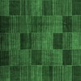 thumbnail image 1 of Ahgly Company Indoor Square Checkered Emerald Green Modern Area Rugs, 5' Square, 1 of 4