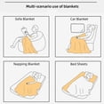 thumbnail image 6 of PRETXORVE Throw Blanket, Multifunctional Cover Blanket Napping Blanket Flannel Blanket Napping Blanket Breathable Soft Comfortable Machine Washable Blanket for all Season, 6 of 6