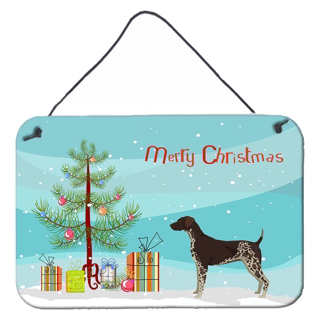Carolines Treasures CK3541DS812 German Shorthaired Pointer Christmas Tree Wall or Door Hanging Prints 8x12 multicolor