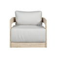 thumbnail image 2 of Paradiso Outdoor Teak Natural Look Swivel Chair - Light Grey Fabric, 2 of 5