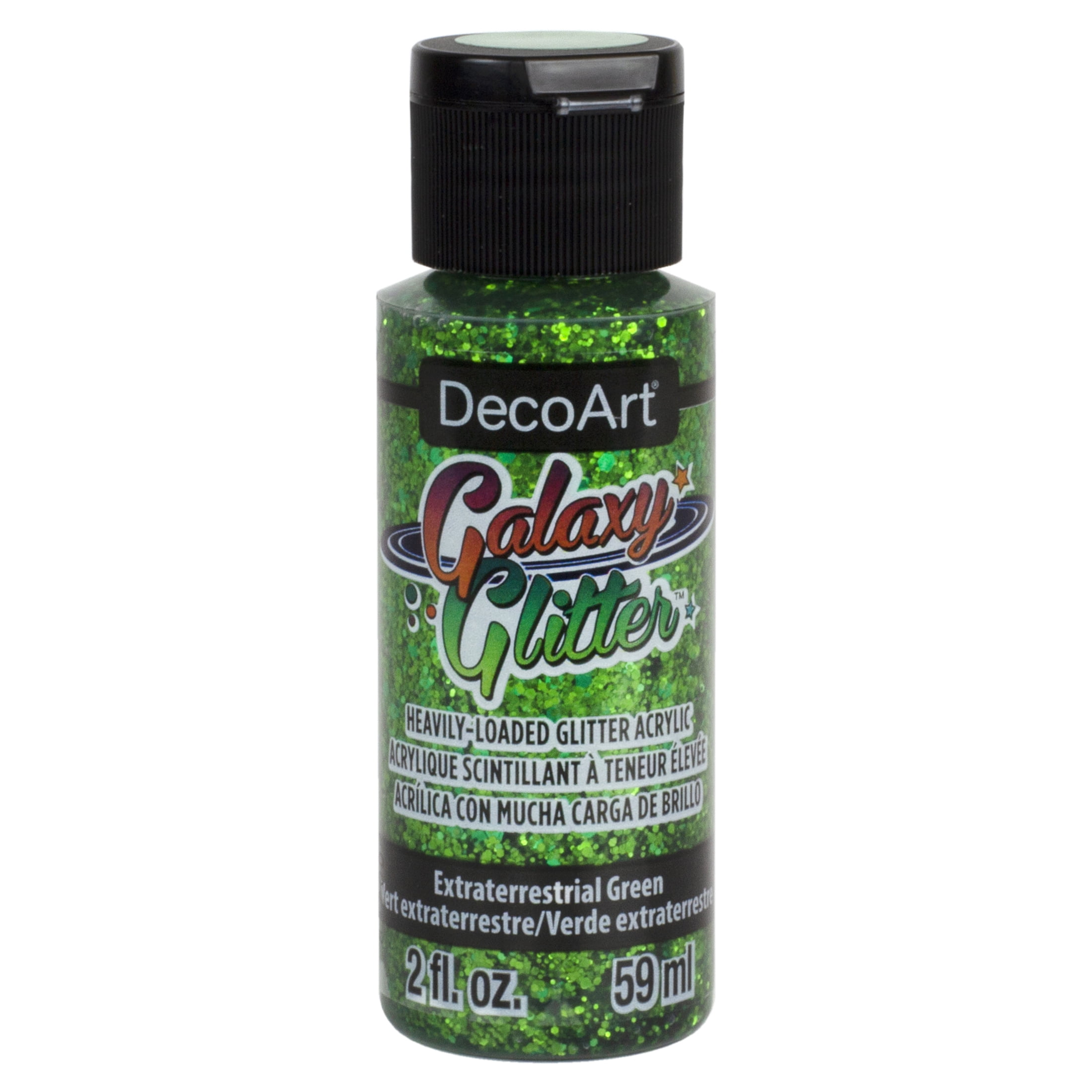 DecoArt Galaxy Glitter Paint - Extraterrestrial Green, 2 oz