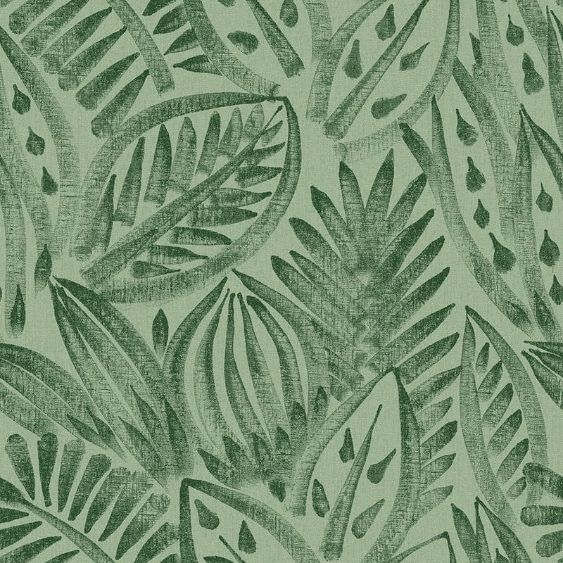 Tempaper Canvas Palm Green Grove Removable Peel and Stick Wallpaper, 20.5' x 16.5', Made in the USA