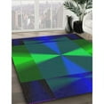 thumbnail image 3 of Ahgly Company Machine Washable Indoor Rectangle Transitional Lapis Blue Area Rugs, 2' x 3', 3 of 7