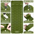 thumbnail image 4 of MOXILS Colchoneta para dormir, colchoneta inflable ultraligera para acampar, bomba incorporada, lo último para acampar, senderismo, Airpad, bolsa de transporte, kit de reparación, colchón de aire comp, 4 of 5