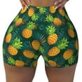 thumbnail image 2 of Lsque Pineapples with Palm Leaves Pattern High Waisted Biker Shorts for Women-Tummy Control Fitness Athletic Workout Running Yoga Gym Shorts,Moisture-Wicking-Medium, 2 of 9