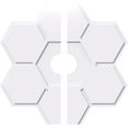 thumbnail image 1 of 38"OD x 6"ID x 13 1/4"C x 1"P Daisy Architectural Grade PVC Contemporary Ceiling Medallion, Two Piece, 1 of 4