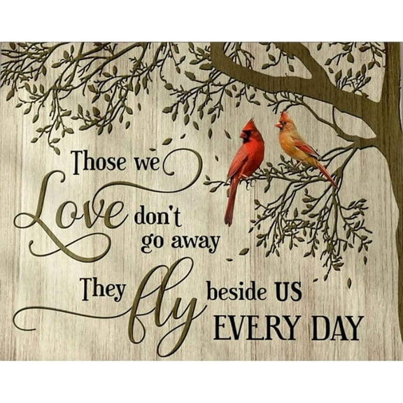 DIY 5D Diamond Painting Kit (For Adults) Diamond Painting "Cardinal Love Bird" - Full Diamond Crystal Rhinestone Embroidery Craft Kit, Can Be Used as Gift, Wall Decoration