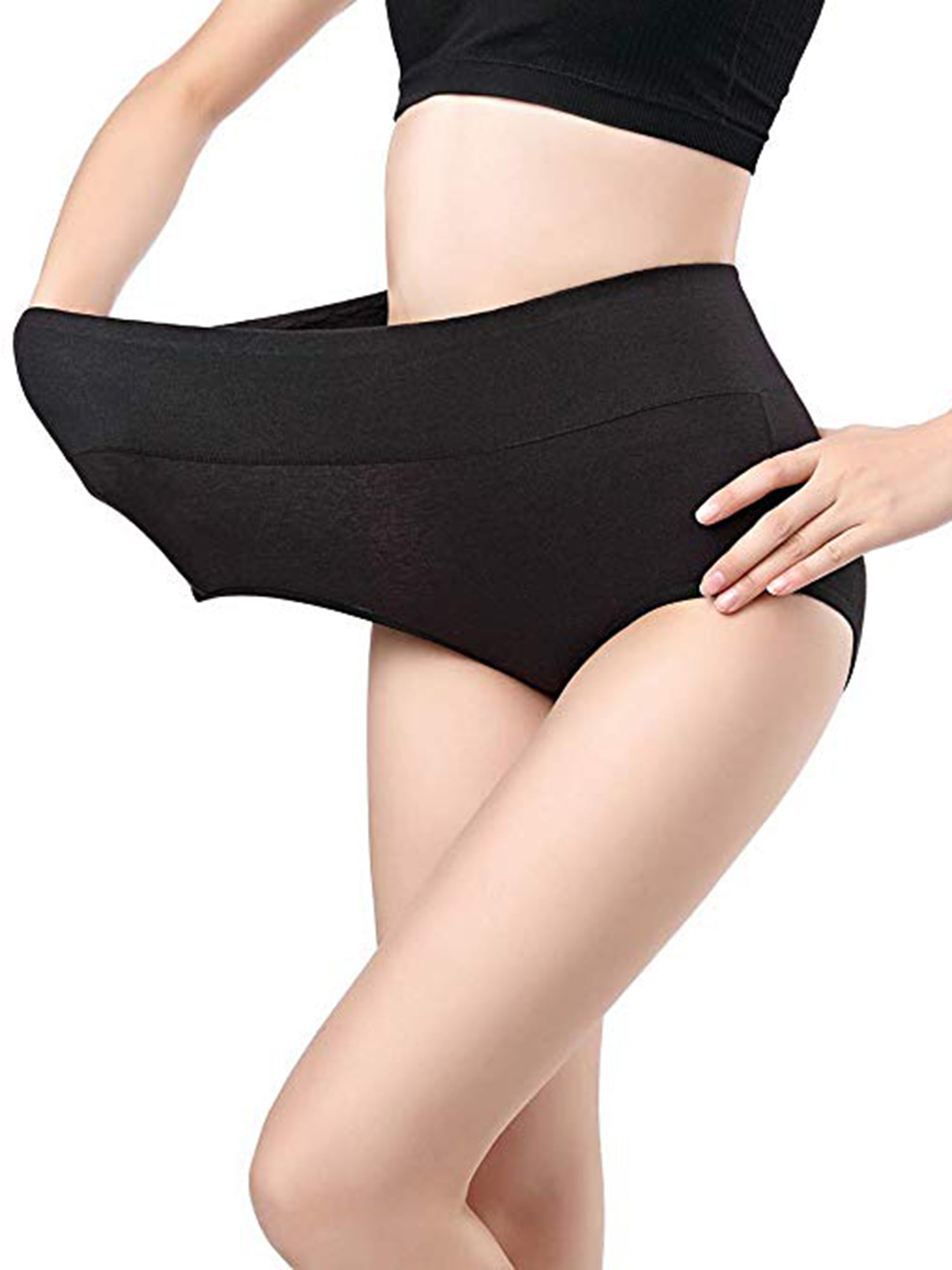 Cheers 4 Pcs/Set Women Panties Solid Color Comfortable Simple Anti-pilling  Skin-touch High Elasticity Mid Waist Plus Size Lace Quick Dry Lady  Underpants Inner Wear Clothes 