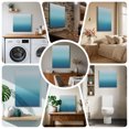 thumbnail image 6 of Ships Next Day Canvas Wall Art 8"x8",Navy Blue Ombre Wood Framed Canvas Print Painting,Teal White Gradient Modern Abstract Art Ready to Hang Small Picture Wall Decor for Home Bathroom Nursery Kitchen, 6 of 9