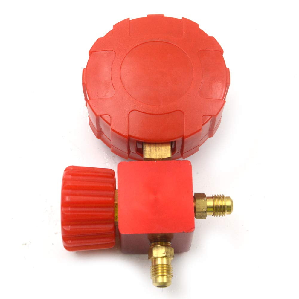 Nikauto Car Air Conditioning AC R12 R22 R404a R134a Psi Manifold Gauge Set Tool Kits High Low Pressure (Red)