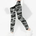 thumbnail image 4 of Odeerbi Toddler Girls Leggings Camouflage Stretchy Tights Pants High Waist Camouflage Printed Pants Stretchy Soft Tights Kids Summer School Wearing Gray, 4 of 5