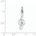 thumbnail image 2 of Beautiful Sterling Silver Treble Clef Charm, 2 of 2