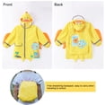 thumbnail image 3 of Imperméable pour Enfants Filles Garçons Veste de Pluie 3D Poncho de Pluie Dessin Animé Imperméable Réutilisable Cape 2-10 Ans Jaune L, 3 of 7