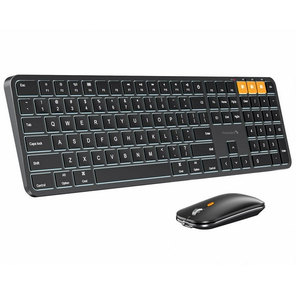 Teclado y Mouse Bluetooth Retroiluminados ProtoArc KM100-A para Mac