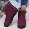 thumbnail image 7 of Alkepwun Snow Boots for Women Comfortable Warm Fur Lined Solid Color Side Zipper Flat Ankle Boot Thick Outdoor Slip On Waterproof Shoes Soft Cozy Versatile Practical Shoe, 7 of 7