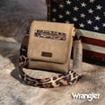thumbnail image 3 of Wrangler Crossbody Bags for Women Vintage Hand Woven Shoulder Purse, Leopard-Pale Khaki, 3 of 7