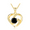Black, variant on 1CT D Color Vvs1 Moissanite Heart Necklace for Women S925 Silver Gold Diamond Pendant Pass Tested