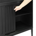 thumbnail image 4 of Crosley Furniture Asher Modern Particle Board Wood Sideboard in Matte Black, 4 of 19