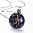 thumbnail image 6 of Skeleton Necklace Personalized Custom Photo Round Pendant Adjustable Stainless Steel Necklaces with Gift Box for Men Women Mothers Valentine's Jewelry Gift, 6 of 6