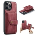 thumbnail image 1 of SaniMore for iPhone 14 Pro Max 6.7" Magnetic Clasp Detachable Wallet Case, Premium PU Leather Case with Card Slot Shockproof Protective Case for iPhone 14 Pro Max Women Men, Red, 1 of 8