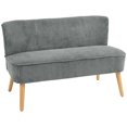 thumbnail image 1 of HOMCOM 46" Loveseat Sofa, 2 Seater Sofa Couch with Wood Legs, Grey, 1 of 10