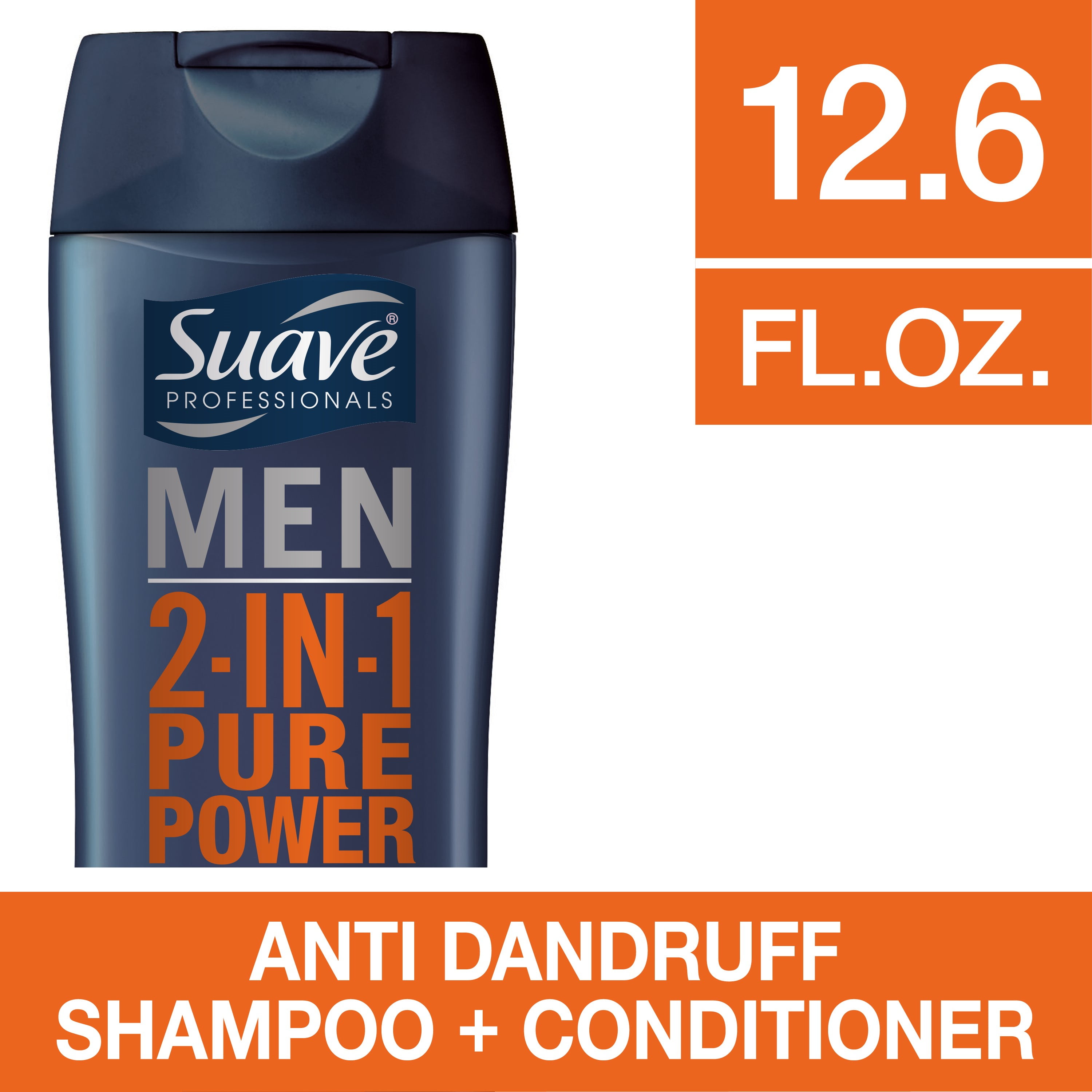 Suave Men AntiDandruff Pure Power 2in1 Shampoo & Conditioner, 12.6