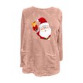 thumbnail image 4 of Viikei Christmas Sweaters for Women Plus Size Women's Round- Neck and Winter Loose Print Pocket Warm Long Sleeve Blouse Tops, 4 of 4