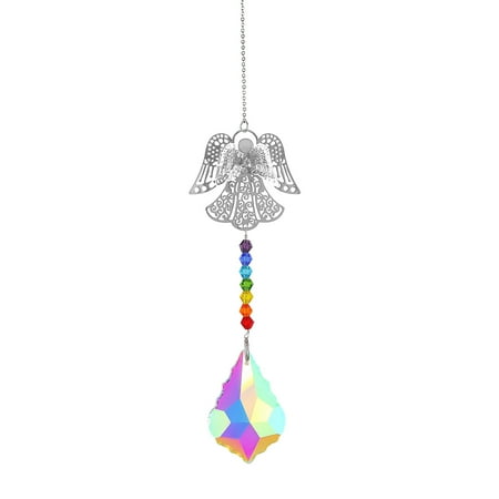 

Nitouy Crystal Light Catcher Angel Metal Creative Rainbow Light Catcher for Home Garden