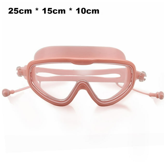 Lunettes de Natation avec Bouchons d'Oreilles, Protection Anti-Buée UV Sans Fuite, Lunettes Anti-Fuite