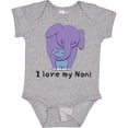thumbnail image 3 of Inktastic I Love My Noni Elephant Purple Blue Boys Baby Bodysuit, 3 of 5