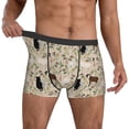 thumbnail image 3 of Men's Boxer Briefs, Painted Cute Goat Flower Soft Comfy Mens Underwear Boxer Briefs Breathable With Widen Waist, 3 of 7