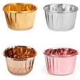 thumbnail image 7 of pdqouc Aluminum Cupcake Liners 50 Pack,Free-Air 5oz Foil Baking Cups Muffin Tins,Disposable Ramekins Jumbo Muffin Liners for Wedding Birthday Party - Multicolor, 7 of 7