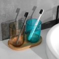 thumbnail image 4 of Xiao Hua 2 vasos translúcidos reutilizables para beber - Organizador de cepillos de dientes - Gris, 4 of 4