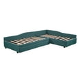 thumbnail image 6 of Upholstered Double Twin Size Daybed with Trundle and Drawer, Green, 6 of 13