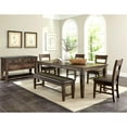 thumbnail image 3 of Pemberly Row Modern / Contemporary Tobacco Leaf Dining Bench with Cushion, 3 of 4