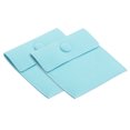 thumbnail image 1 of Unique Bargains 4x4 Inch Jewelry Pouches, 2 Pack Soft Velvet with Snap Button Portable Storage for Necklace Rings, Light Green, 1 of 7