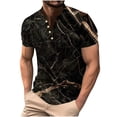 thumbnail image 2 of IROINNID Big and Tall T Shirts for Men, Lightweight Thin Basic Lapel V-Neck Botton Casual Printed Summer Blouses for Men, 2 of 5