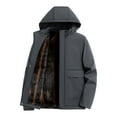 thumbnail image 2 of Xzbqbs Men's Waterproof Ski Jacket Fleece Lined Warm Winter Snow Coat with Hood Windproof Full Zip Up Winter Warm Jackets for Men, 2 of 3