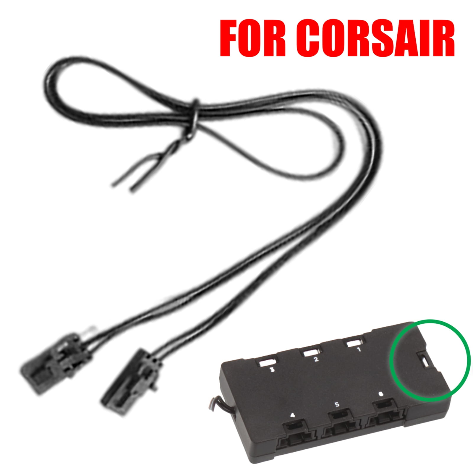 YeekTok 2 RGB LED Hub Cable - 12" inch (Corsair-Style) Corsair controller cable to RGB HUB Black - Walmart.com
