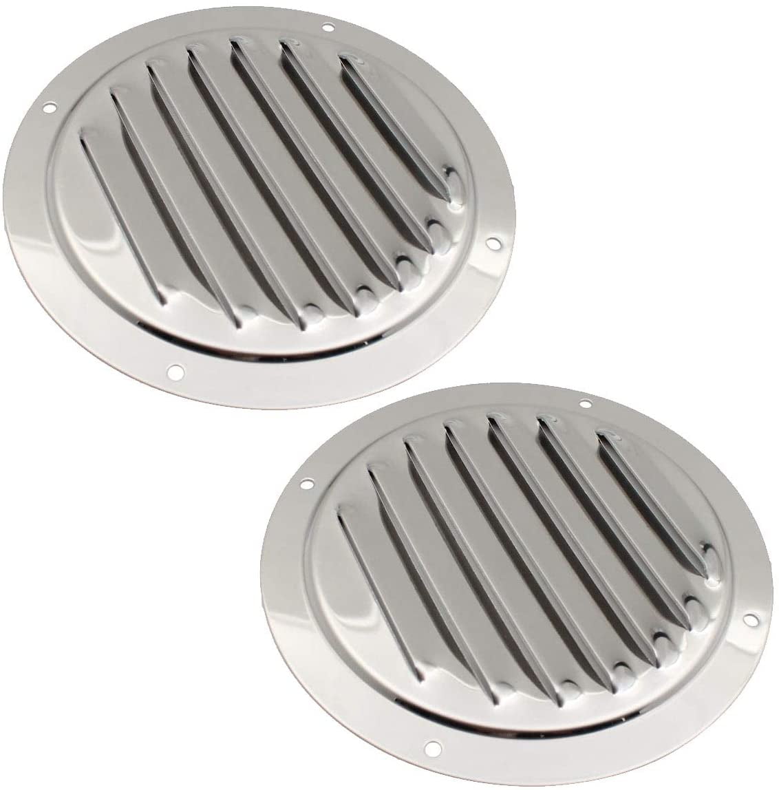 5" Round Louvered Air Vent, 316 Stainless Steel Marine Boat Vent Cover