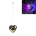 thumbnail image 1 of Sparkling Heart Shaped Mirror Ball With Chain, Decorative Reflective Ornament For Parties Weddings Bars Birthdays 52cm Long Chain, 1 of 8