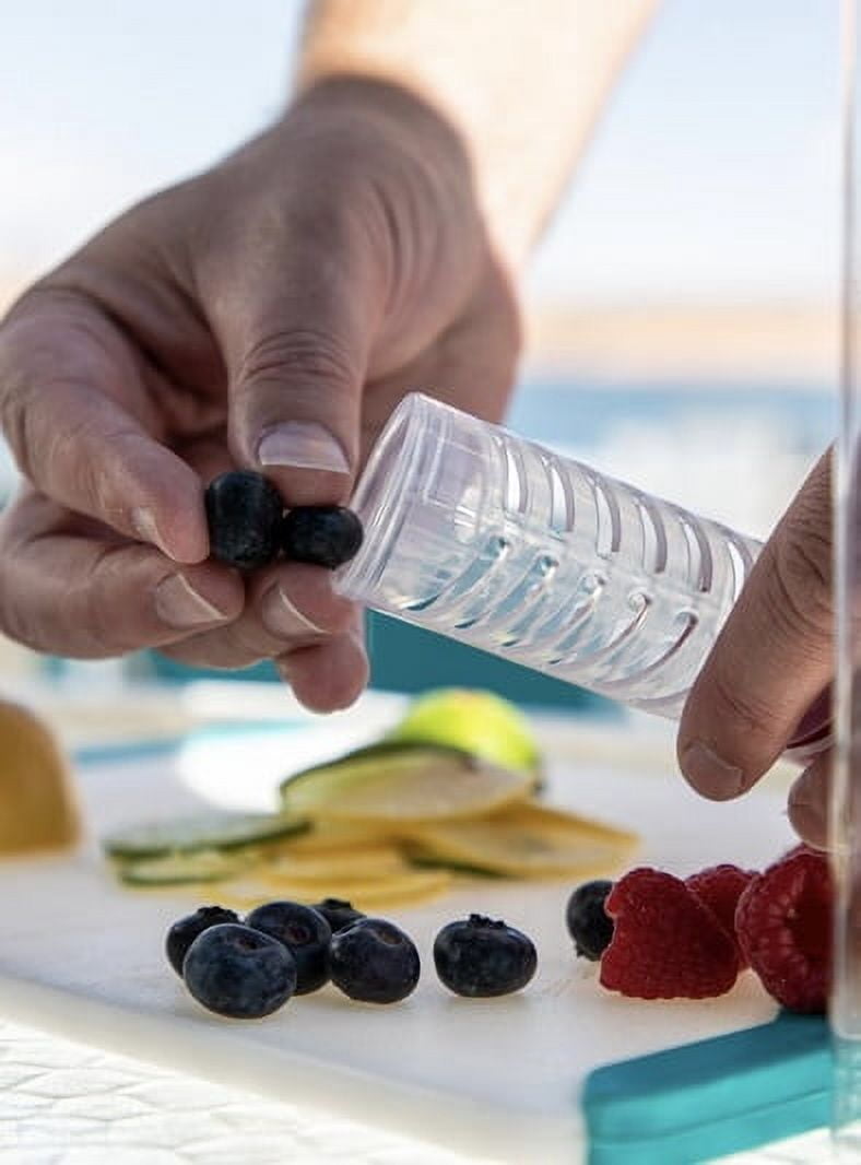 Love Island Fruit Infuser Water Bottle with Flavor Infuser, 25 Oz Water Bottle