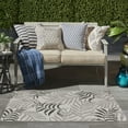 thumbnail image 5 of Nourison Garden Oasis Indoor/Outdoor Grey 3' x 5' Area Rug (3x5), 5 of 9