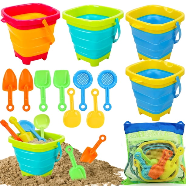 Beach Toy Life, plegable para niños, con cubos de arena y palas