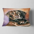 thumbnail image 2 of Designart Brown Dog Watercolor - Abstract Throw Pillow - 12x20, 2 of 5